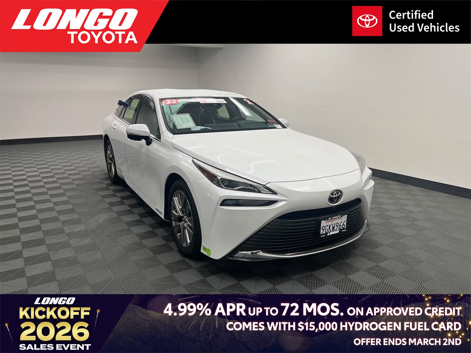 used 2023 Toyota Mirai car, priced at $15,388