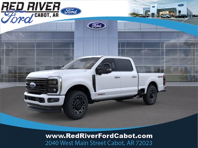 2025 Star White Metallic Tri-Coat Ford Super Duty F-250 SRW Platinum Truck