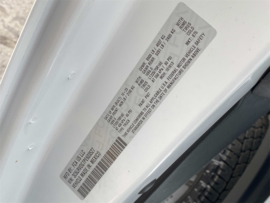 2023 Bright White Clearcoat Ram ProMaster Cargo Van High Roof FWD Van