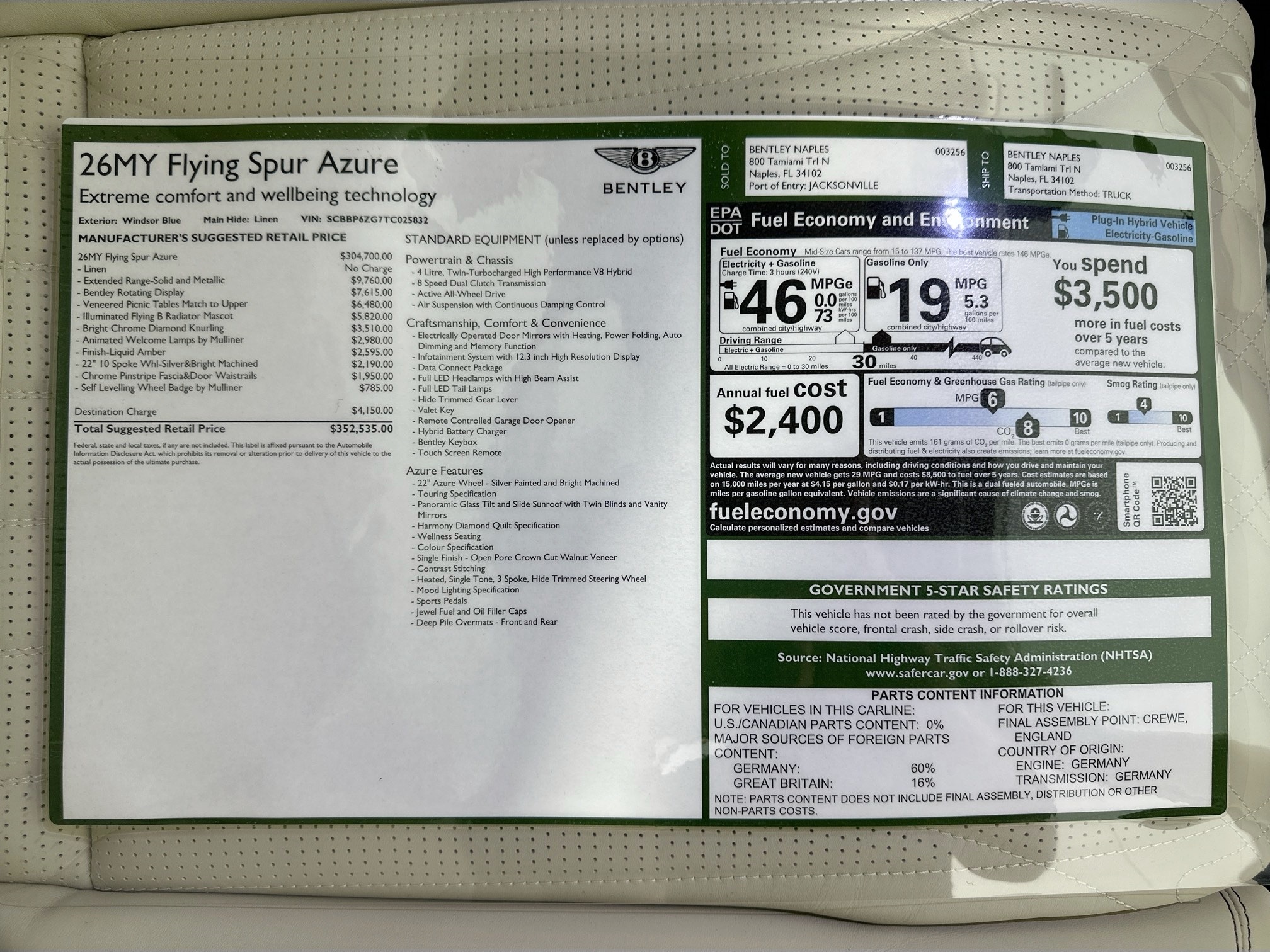 new 2026 Bentley Flying Spur car