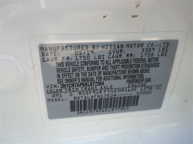 used 2019 Nissan Versa car, priced at $9,991