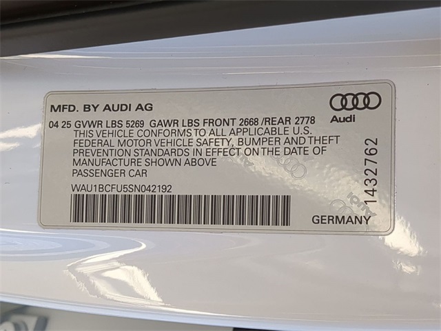 new 2025 Audi A5 car, priced at $53,225
