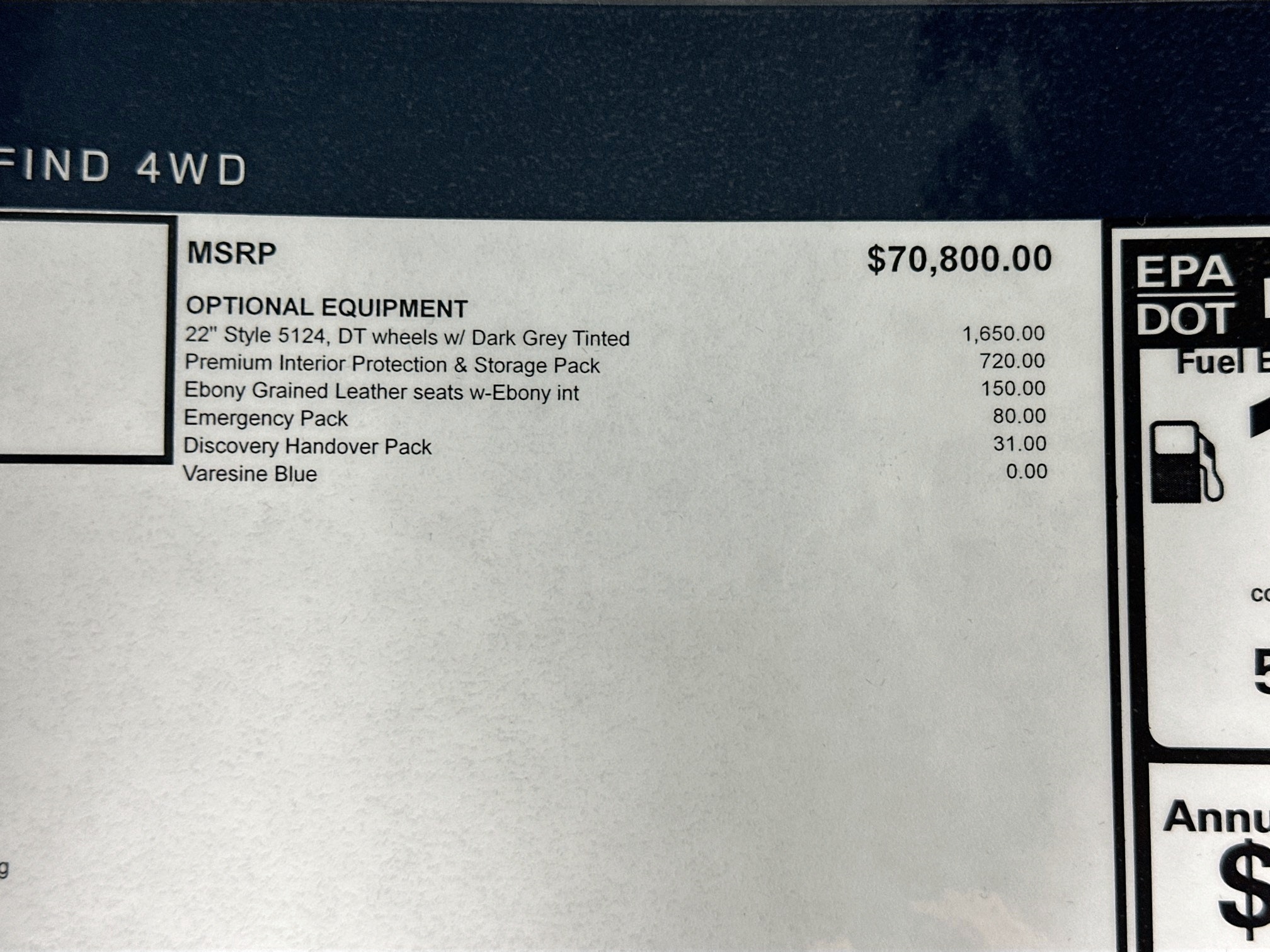 new 2026 Land Rover Discovery car, priced at $75,281