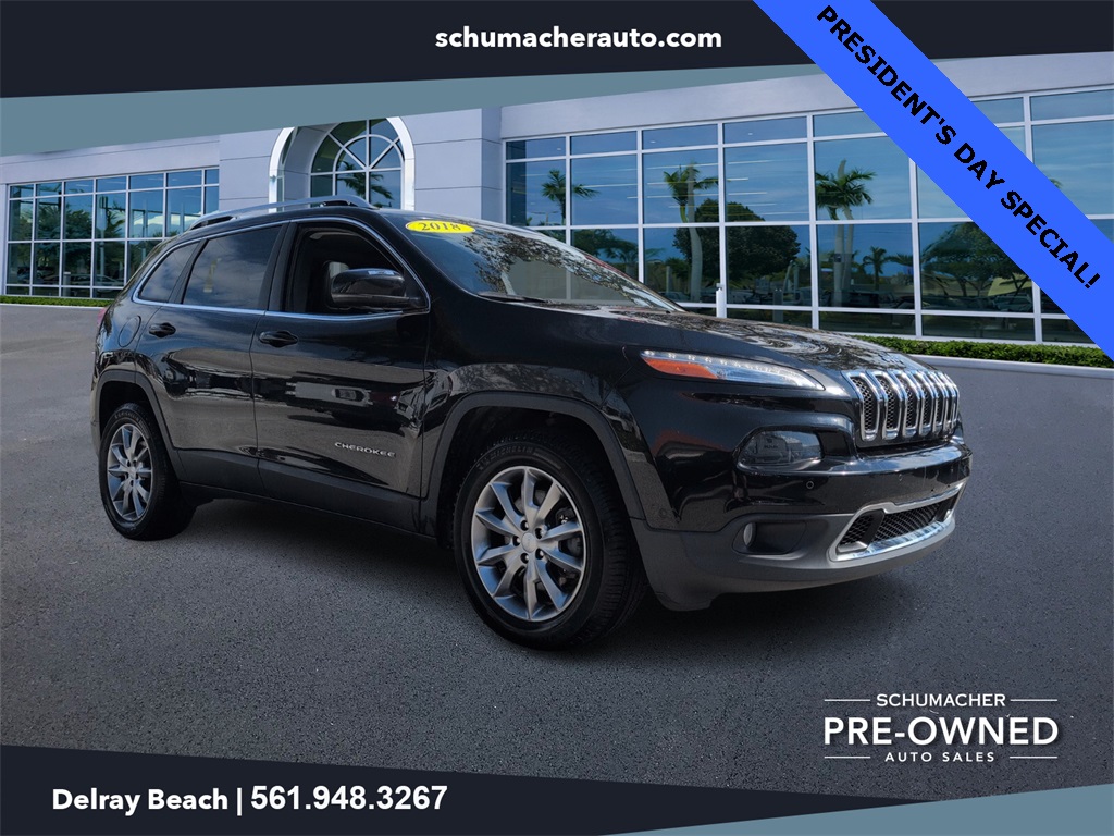 used 2018 Jeep Cherokee car, priced at $16,998