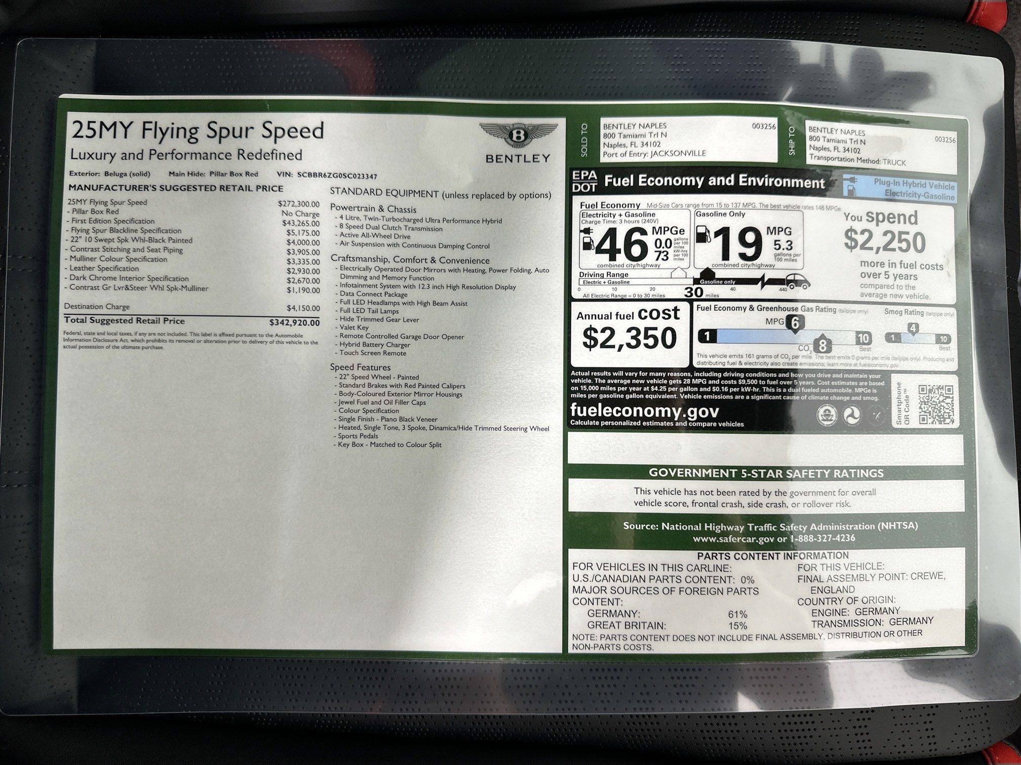 new 2025 Bentley Flying Spur car