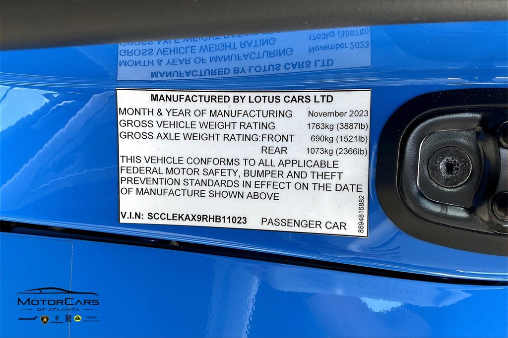 2024 Blue Lotus Emira RWD Coupe