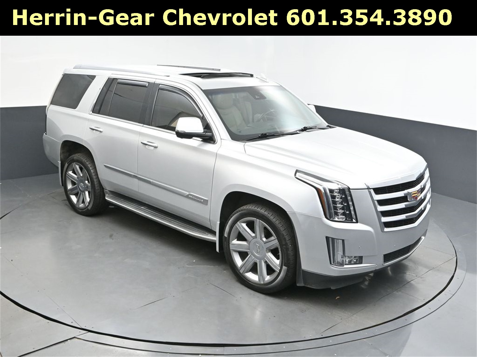 2016 Radiant Silver Metallic Cadillac Escalade Luxury RWD SUV
