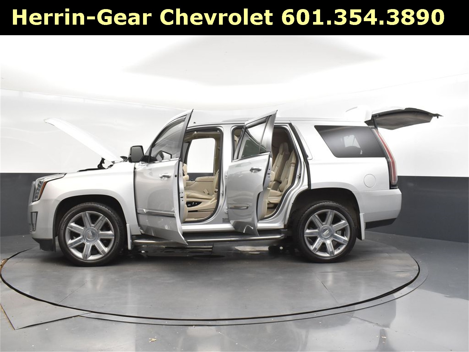 2016 Radiant Silver Metallic Cadillac Escalade Luxury RWD SUV