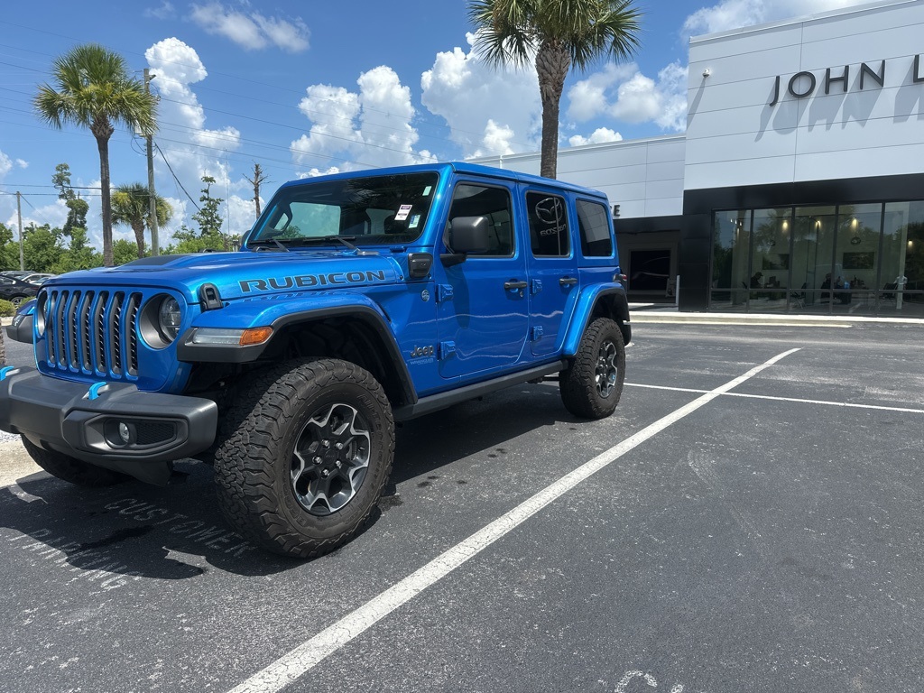 2022 Hydro Blue Pearl Coat Jeep Wrangler Unlimited Rubicon 4xe 4X4 SUV