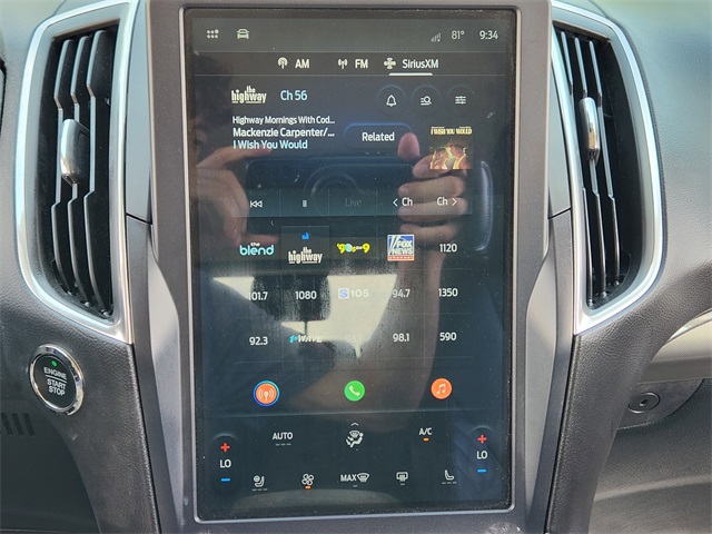 2023 Black Metallic Ford Edge Titanium AWD SUV