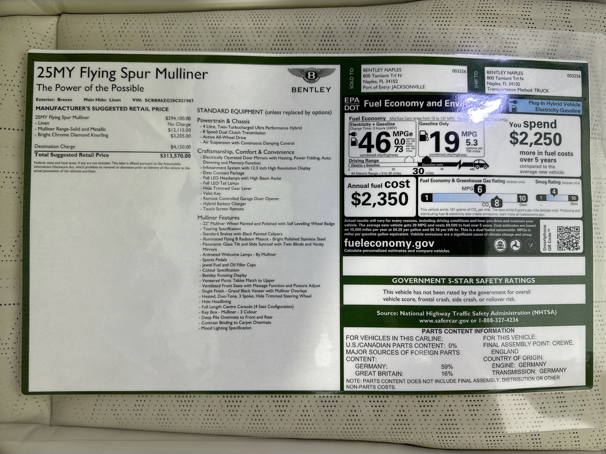 new 2025 Bentley Flying Spur car