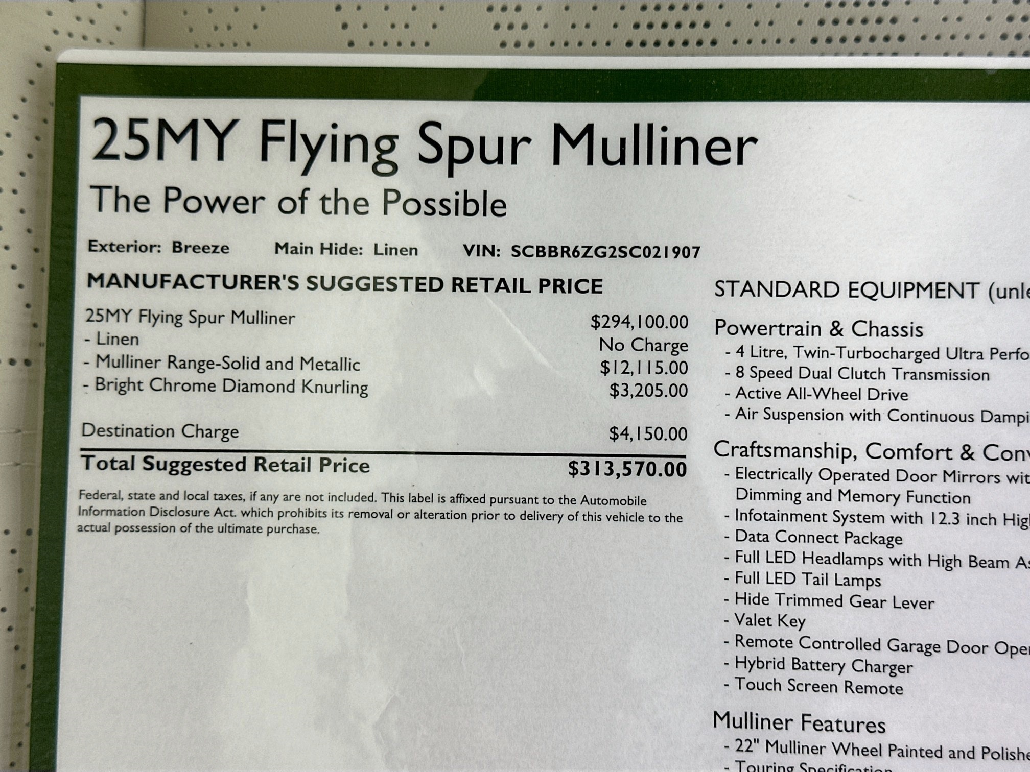 new 2025 Bentley Flying Spur car