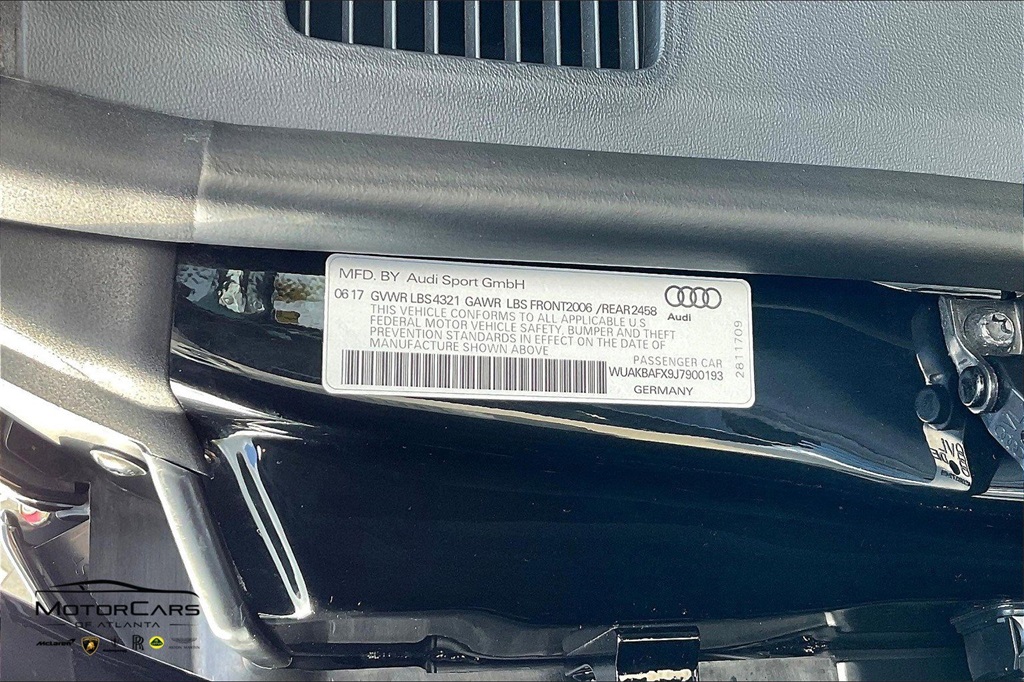 2018 Black Metallic Audi R8 Coupe 5.2 Plus quattro AWD Coupe