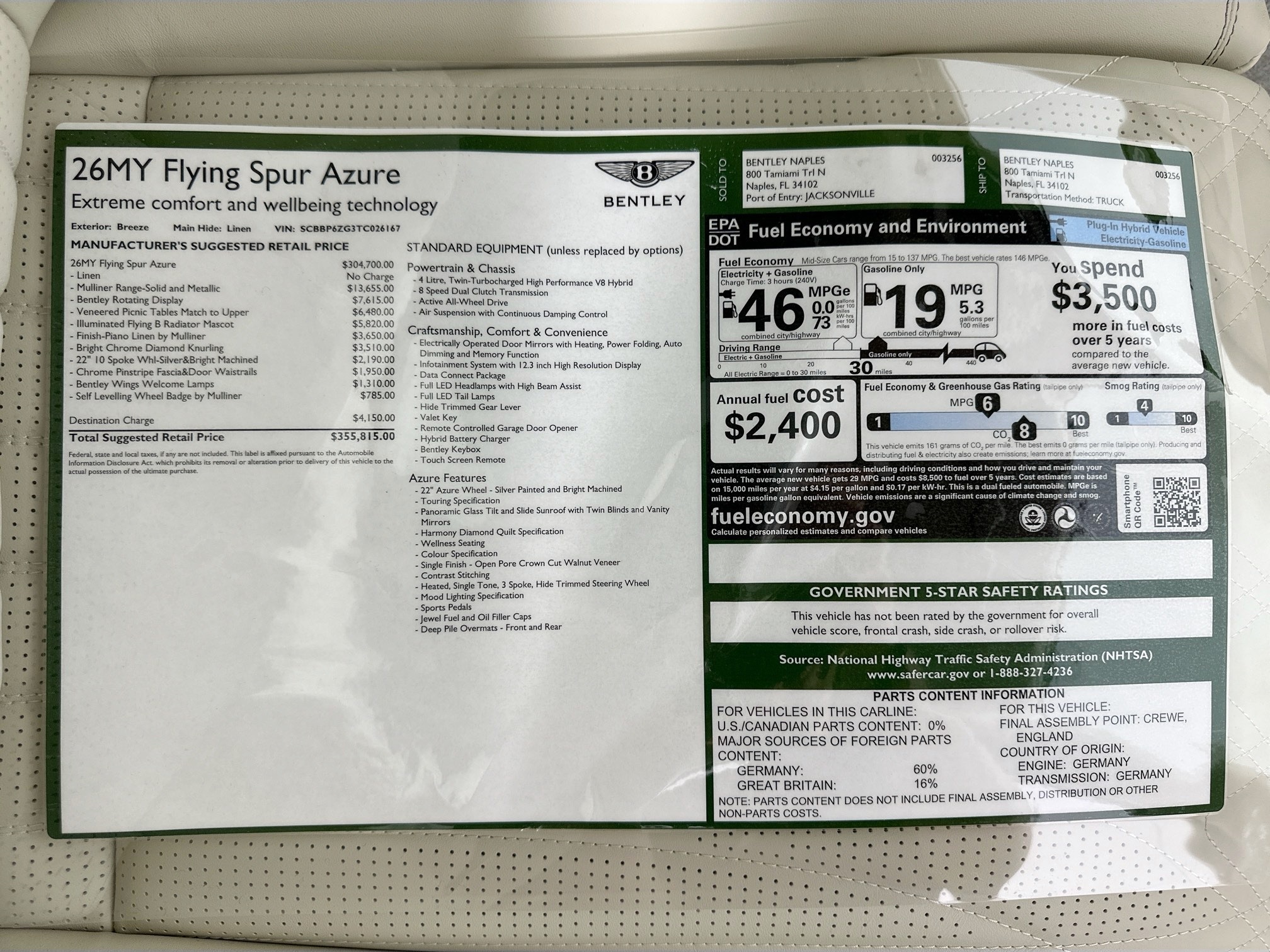 new 2026 Bentley Flying Spur car