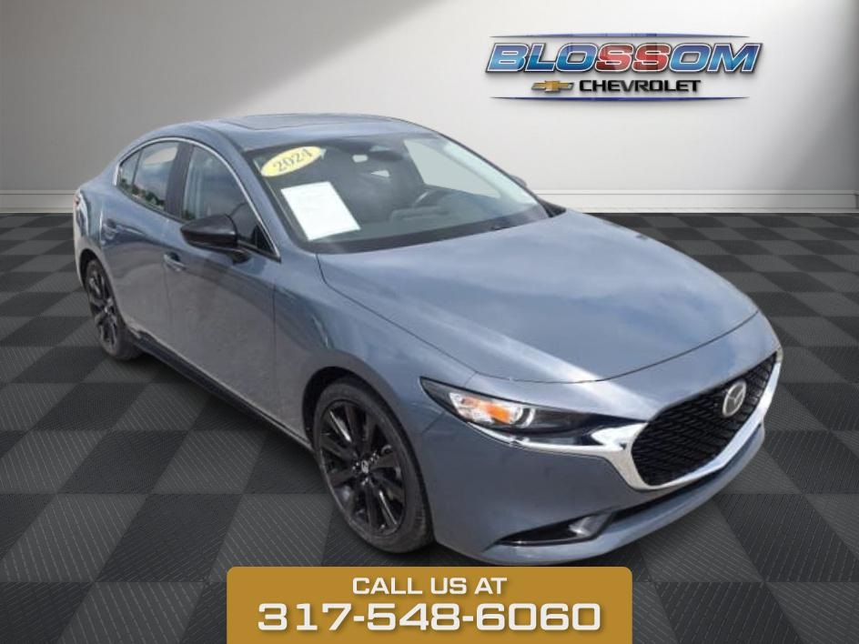 2024 Gray Mazda Mazda3 Sedan 2.5 S Carbon Edition AWD Sedan