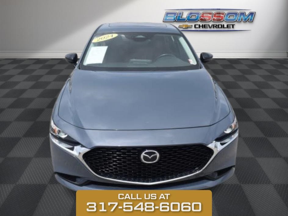 2024 Gray Mazda Mazda3 Sedan 2.5 S Carbon Edition AWD Sedan