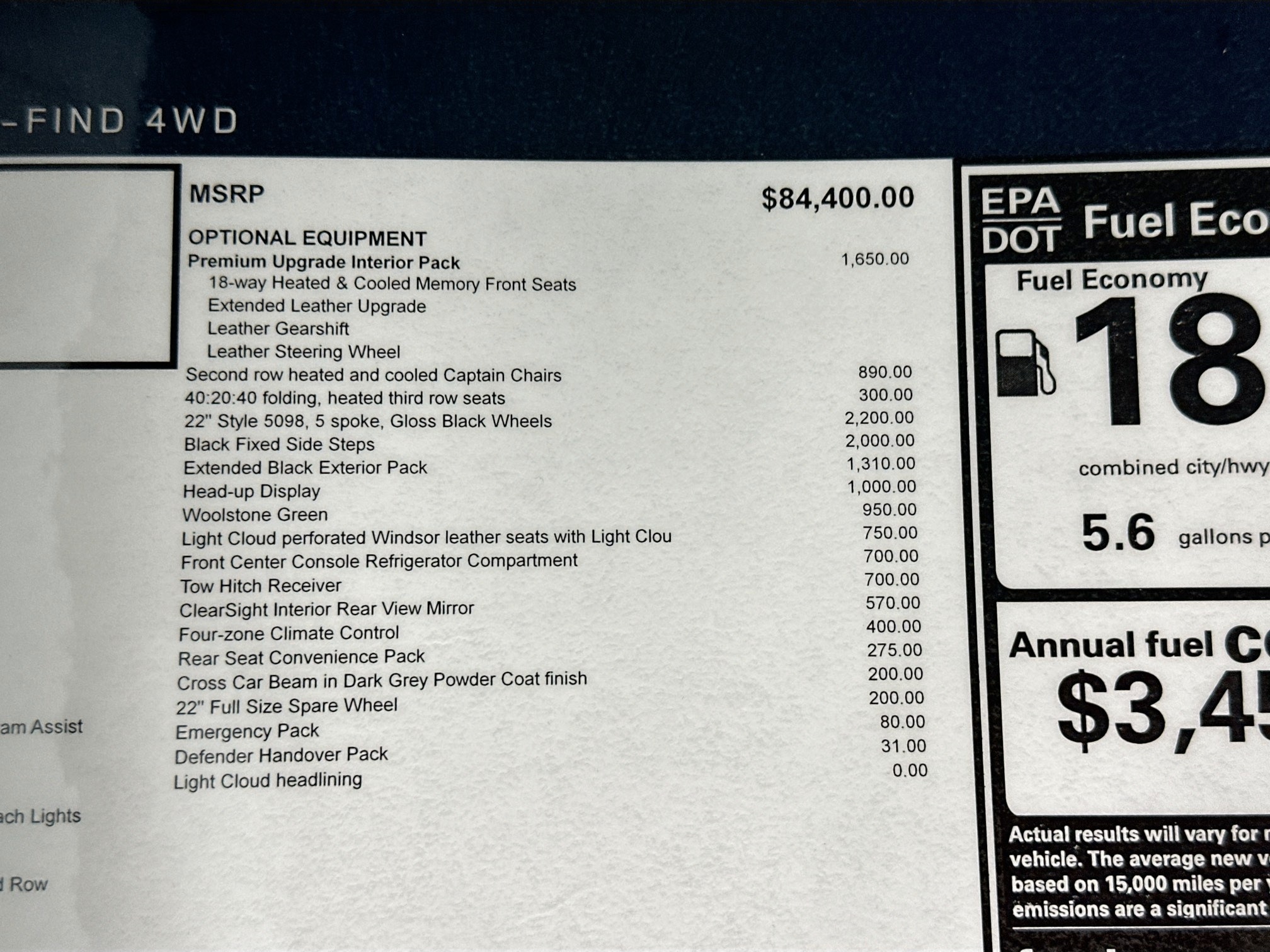 new 2026 Land Rover Defender 130 car, priced at $100,456