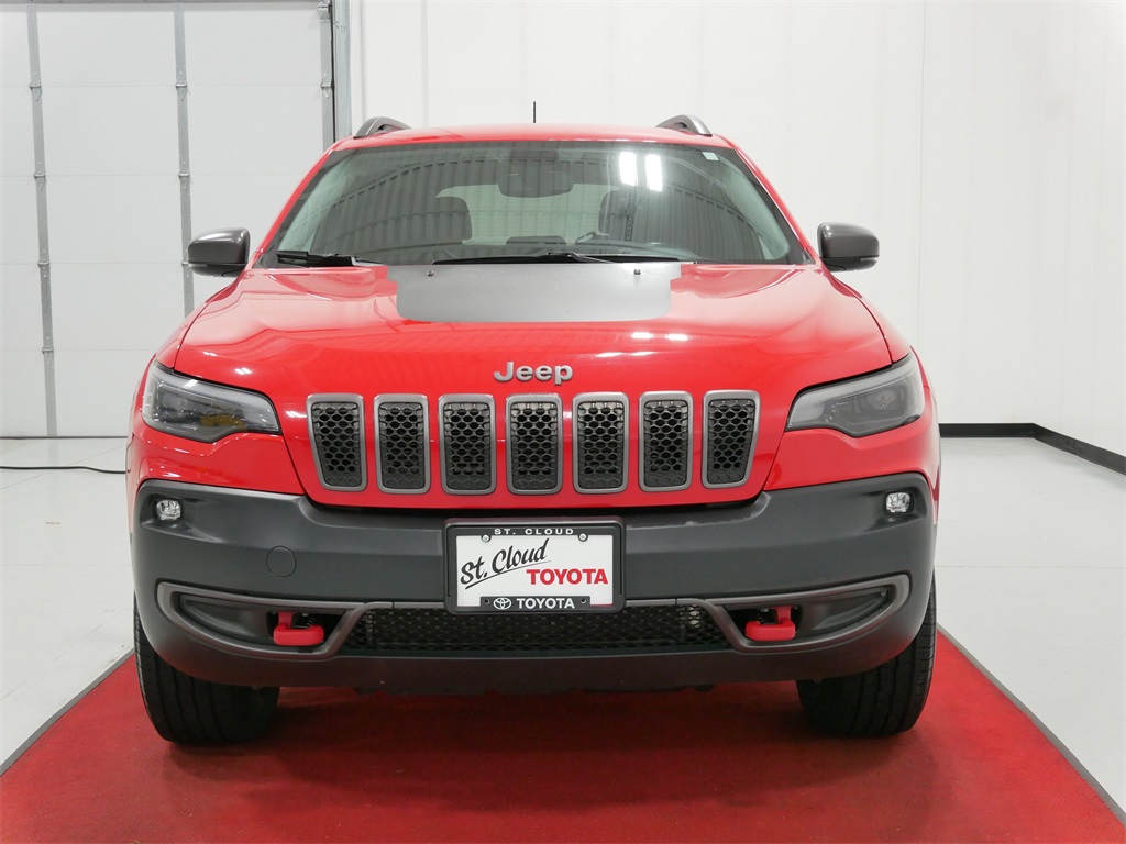 Used 2019 Jeep Cherokee Trailhawk with VIN 1C4PJMBX0KD190357 for sale in Waite Park, Minnesota