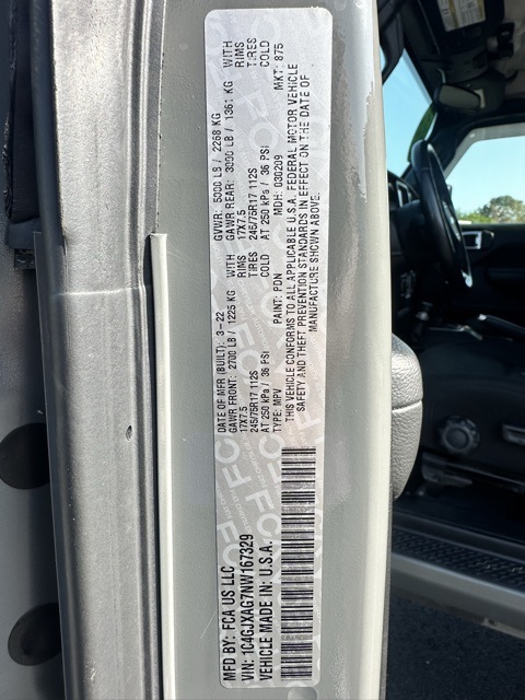 2022 Sting-Gray Clearcoat Jeep Wrangler Sport S 4X4 SUV