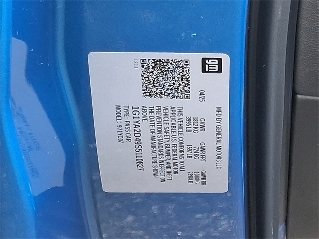 used 2025 Chevrolet Corvette car, priced at $65,950