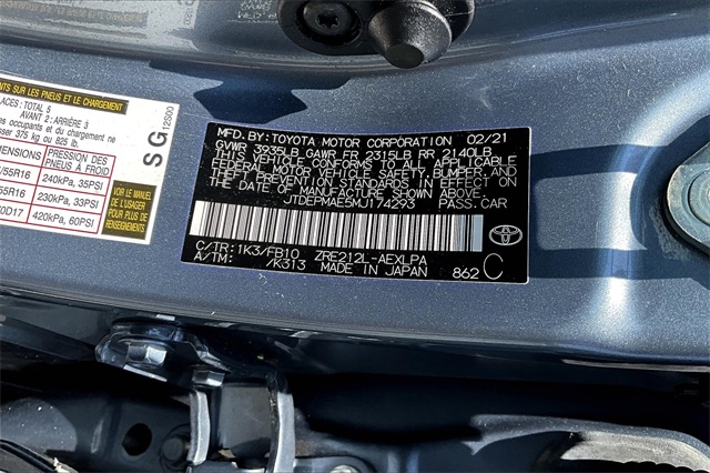 2021 Gray Toyota Corolla LE FWD Sedan
