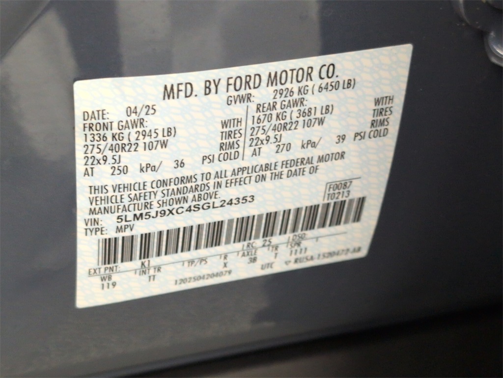 new 2025 Lincoln Aviator car, priced at $88,985