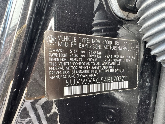 2011 Black Sapphire Metallic BMW X3 xDrive28i AWD SUV