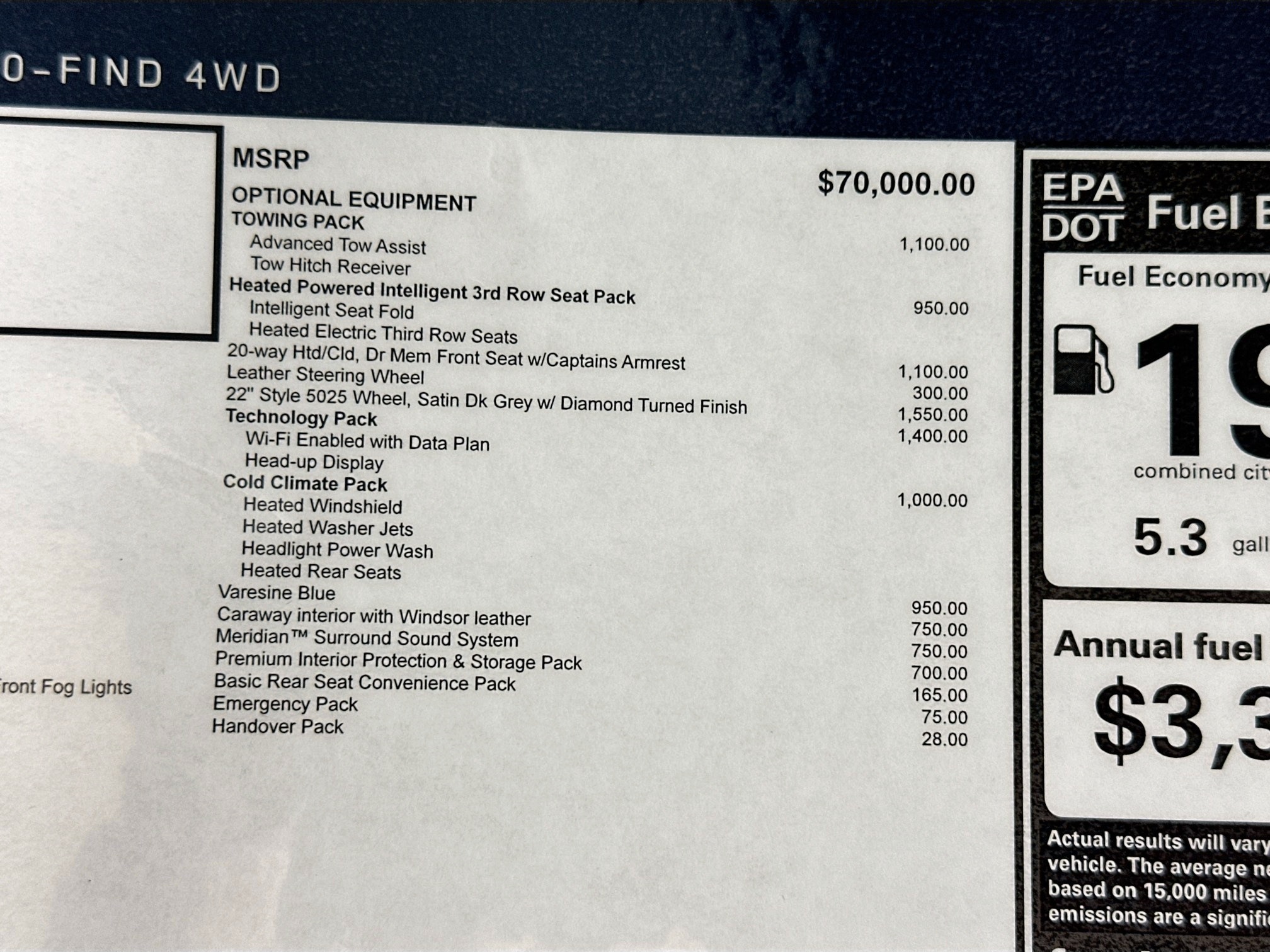 new 2025 Land Rover Discovery car, priced at $82,443
