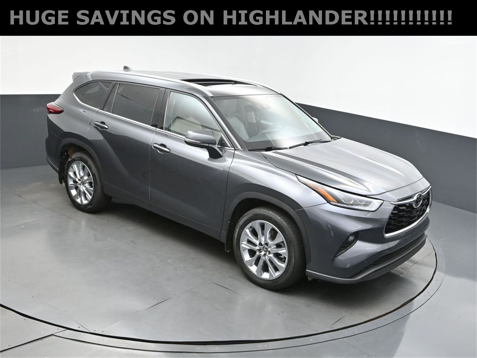2021 Magnetic Gray Metallic Toyota Highlander Limited SUV