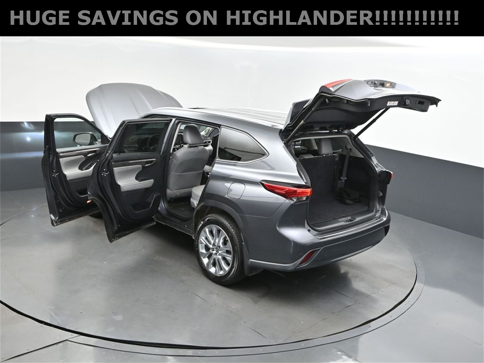 2021 Magnetic Gray Metallic Toyota Highlander Limited FWD SUV