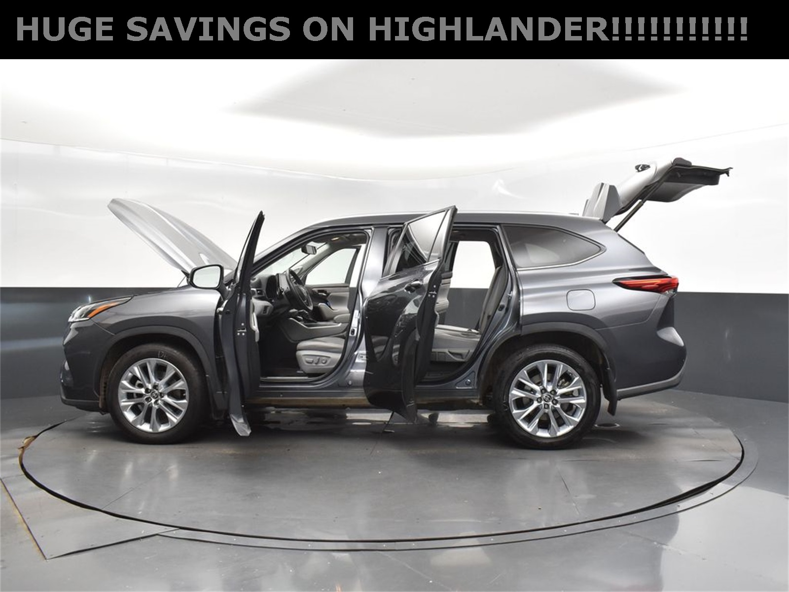 2021 Magnetic Gray Metallic Toyota Highlander Limited FWD SUV