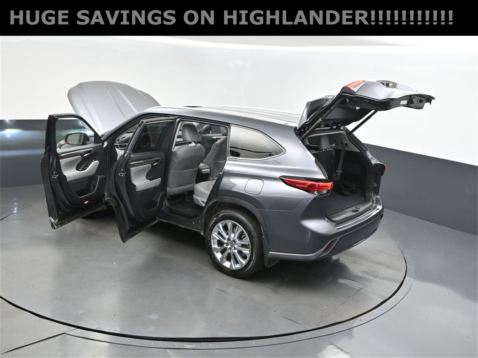 2021 Magnetic Gray Metallic Toyota Highlander Limited FWD SUV
