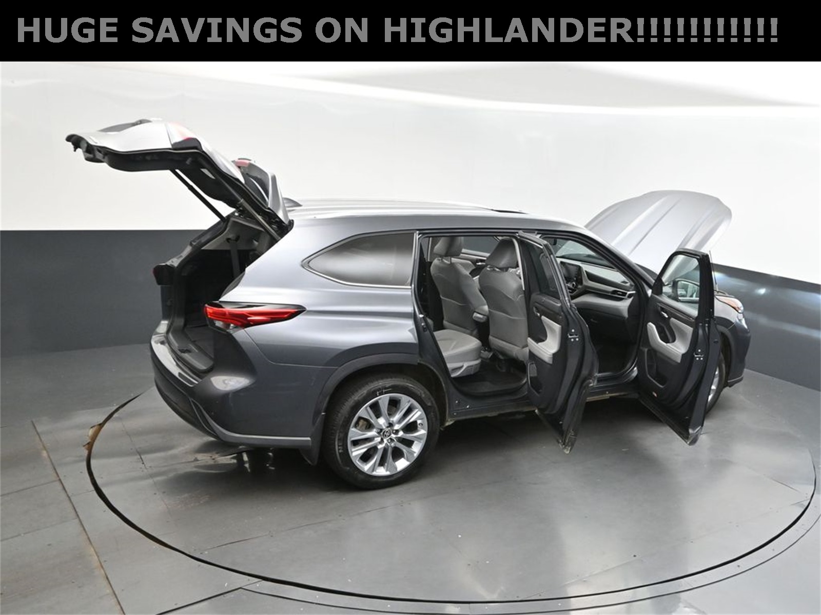 2021 Magnetic Gray Metallic Toyota Highlander Limited FWD SUV
