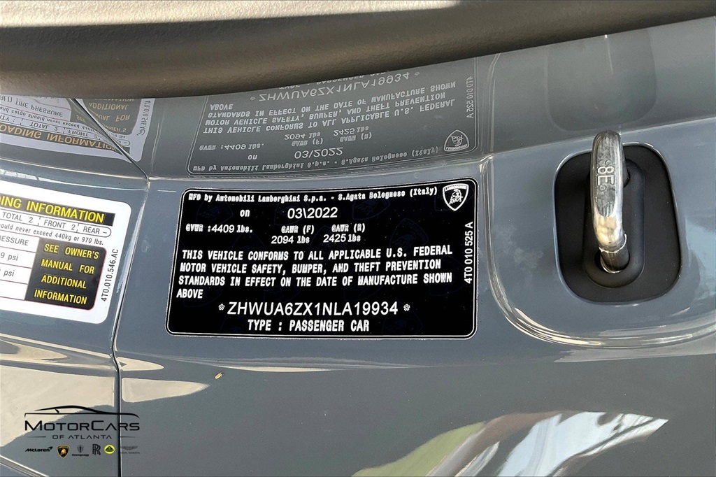 2022 Grigio Telesto Lamborghini Huracan STO RWD Coupe