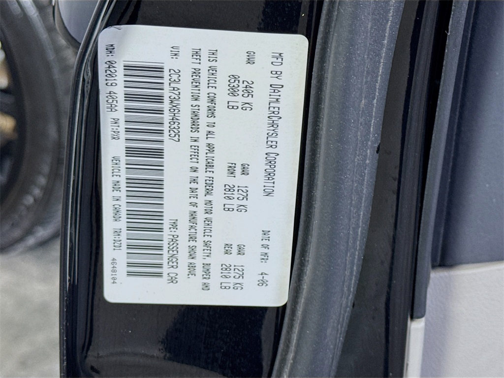 Photo of 2006 Chrysler 300C SRT8 in Myrtle Beach, SC - 32,  2006 Chrysler 300C SRT8:V3689