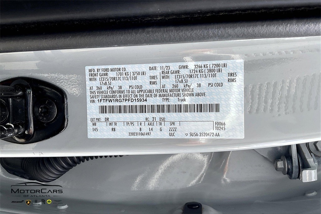 2023 Avalanche Ford F-150 Raptor 4X4 Truck