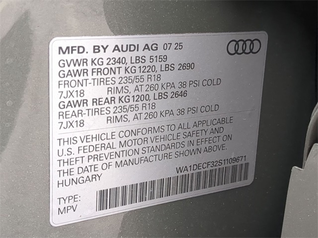 new 2025 Audi Q3 car, priced at $41,560