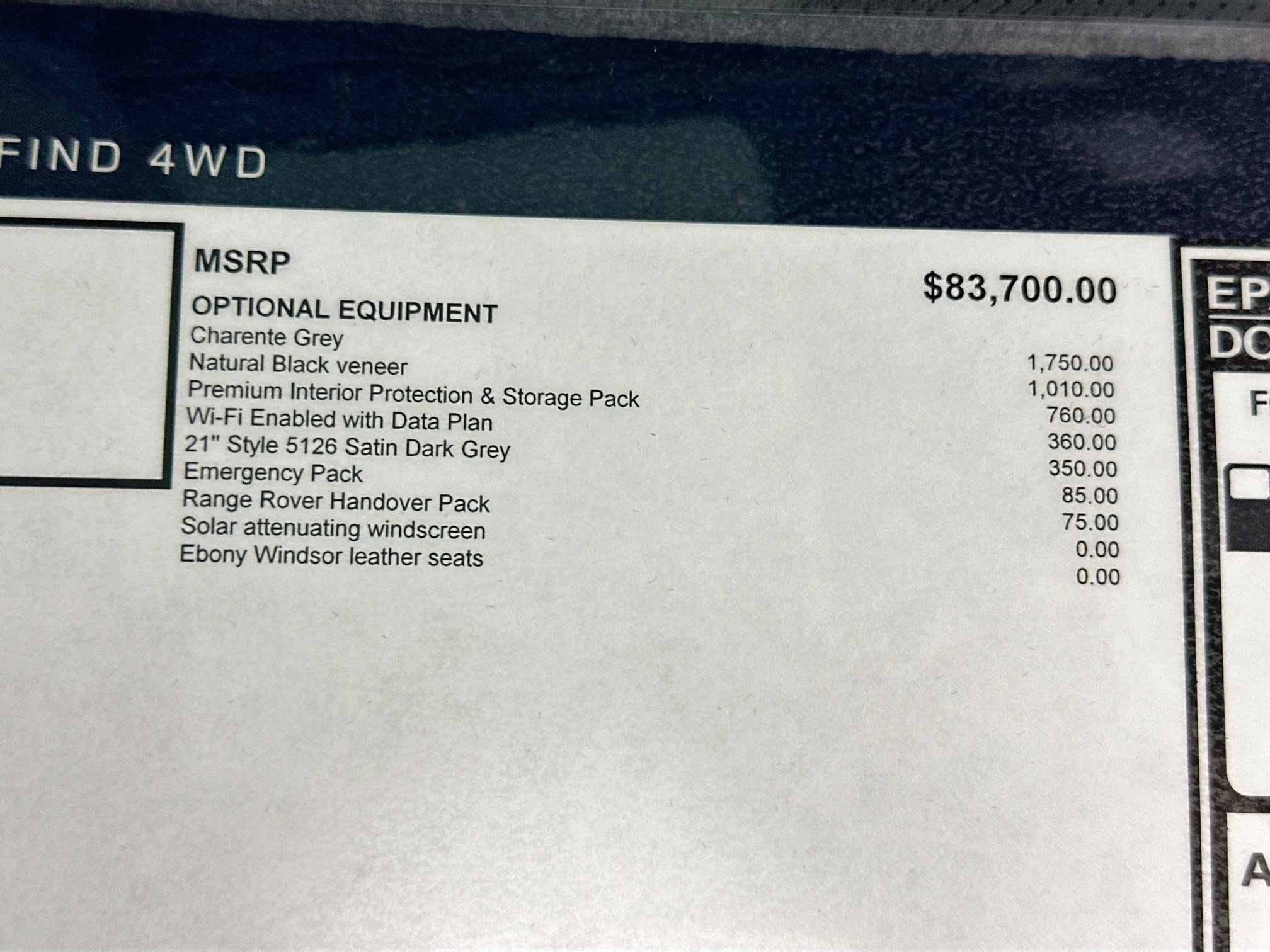 new 2026 Land Rover Range Rover Sport car, priced at $89,940