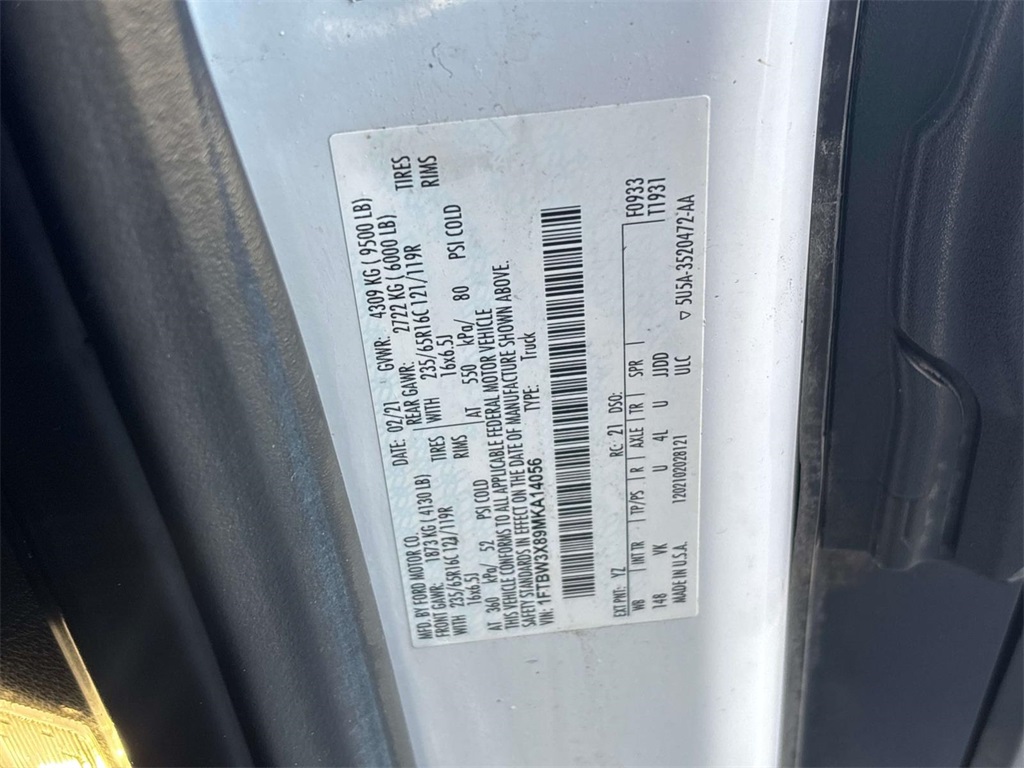 2021 Oxford White Ford Transit Cargo Van Base RWD Van