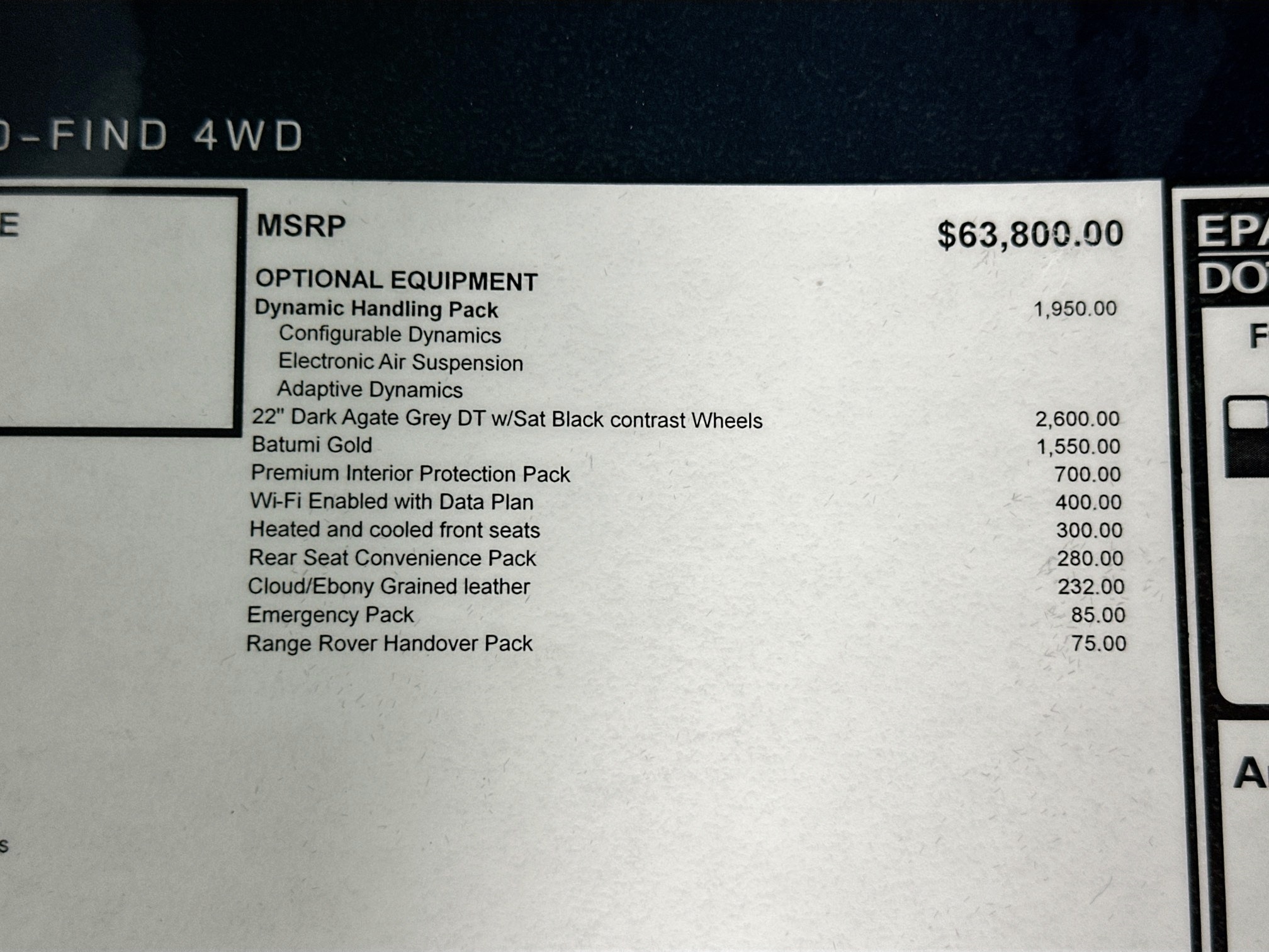 new 2026 Land Rover Range Rover Velar car, priced at $73,347