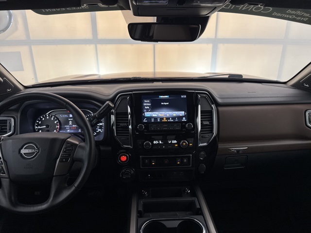 2023 Cardinal Red Metallic Nissan Titan Platinum Reserve 4X4 Truck
