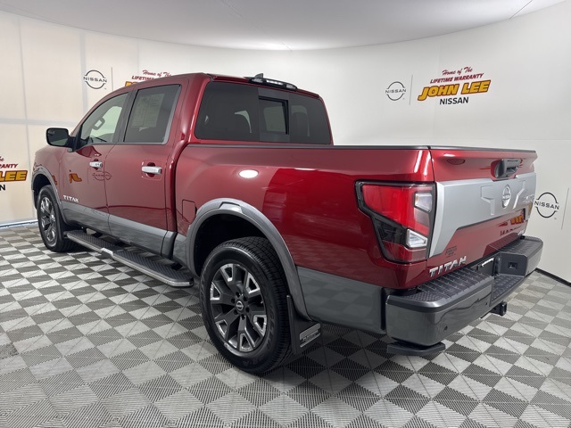 2023 Cardinal Red Metallic Nissan Titan Platinum Reserve 4X4 Truck