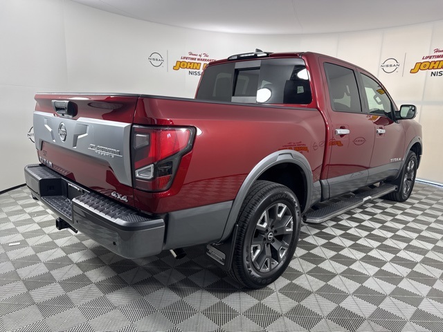 2023 Cardinal Red Metallic Nissan Titan Platinum Reserve 4X4 Truck