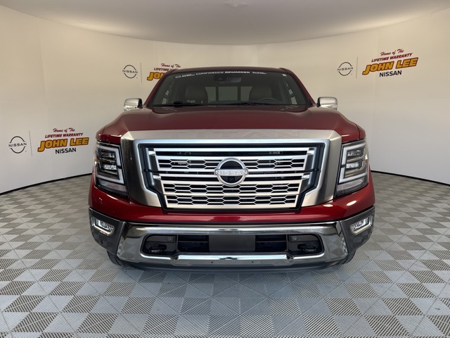 2023 Cardinal Red Metallic Nissan Titan Platinum Reserve 4X4 Truck