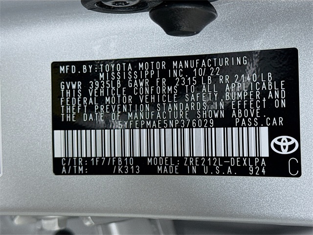 Used 2022 Toyota Corolla Sedan