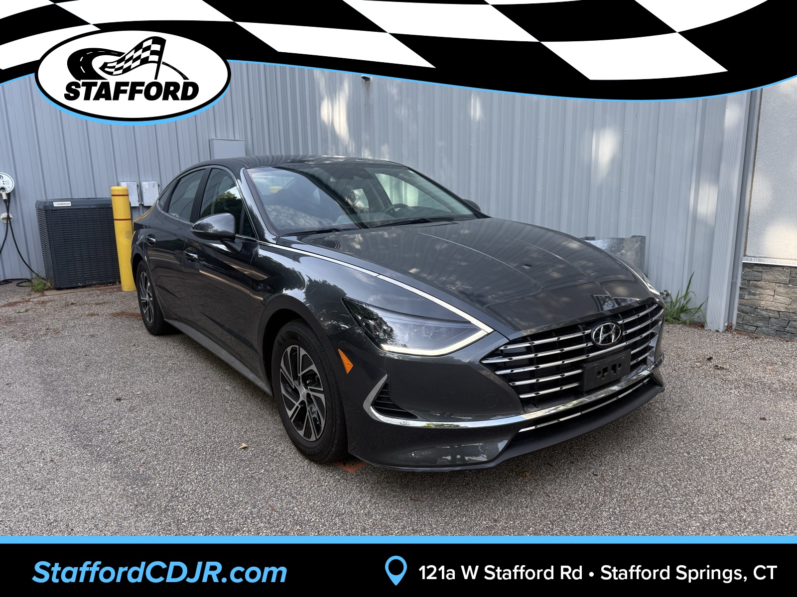 2023 Portofino Gray Hyundai Sonata Hybrid Blue FWD Sedan