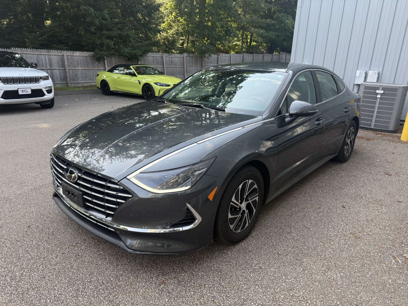 2023 Portofino Gray Hyundai Sonata Hybrid Blue FWD Sedan