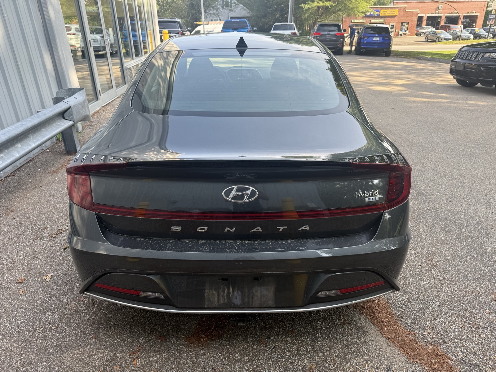 2023 Portofino Gray Hyundai Sonata Hybrid Blue FWD Sedan