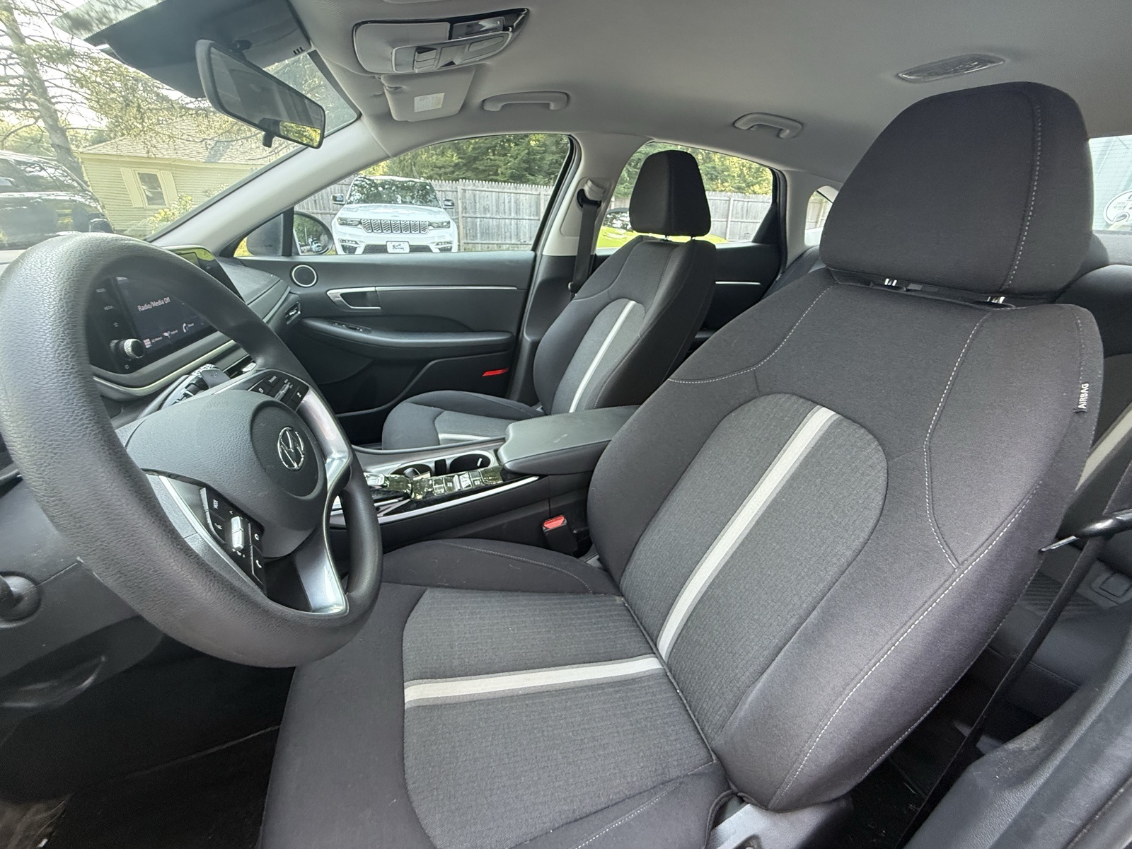 2023 Portofino Gray Hyundai Sonata Hybrid Blue FWD Sedan
