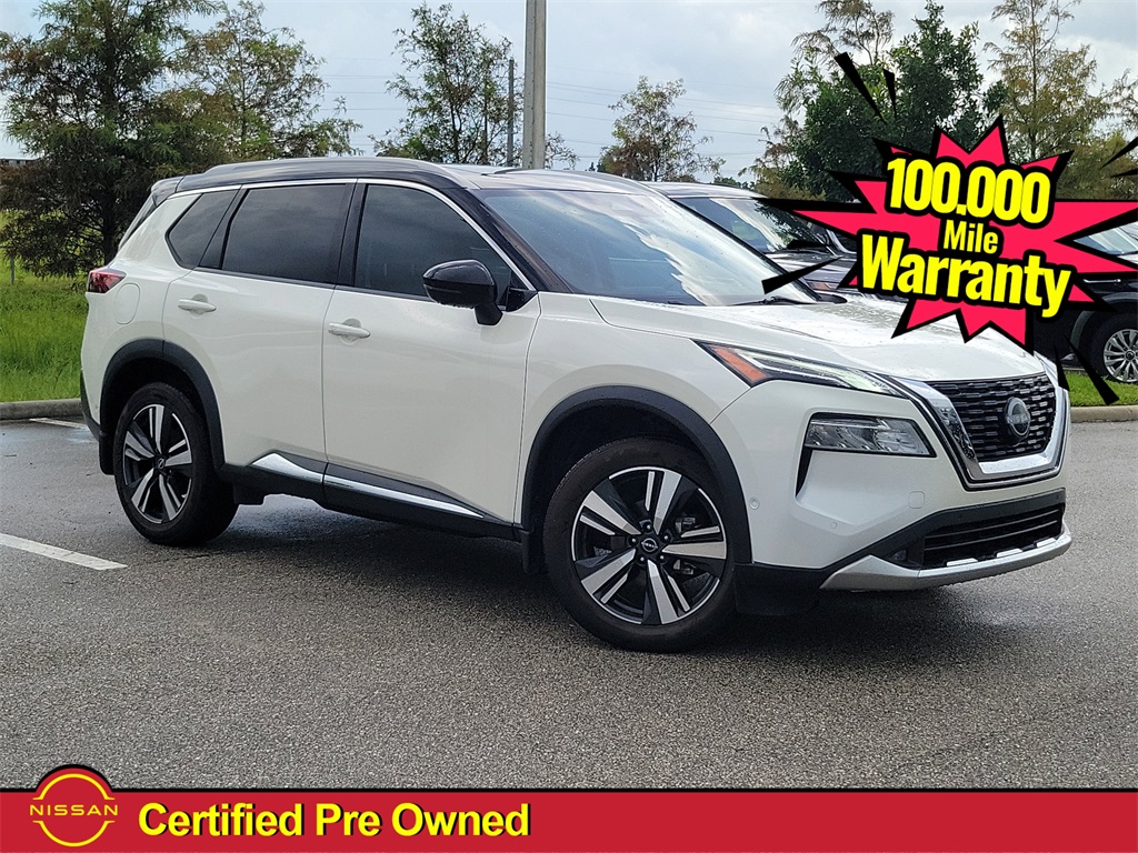 2022 Pearl White Tricoat/Super Black Nissan Rogue Platinum SUV